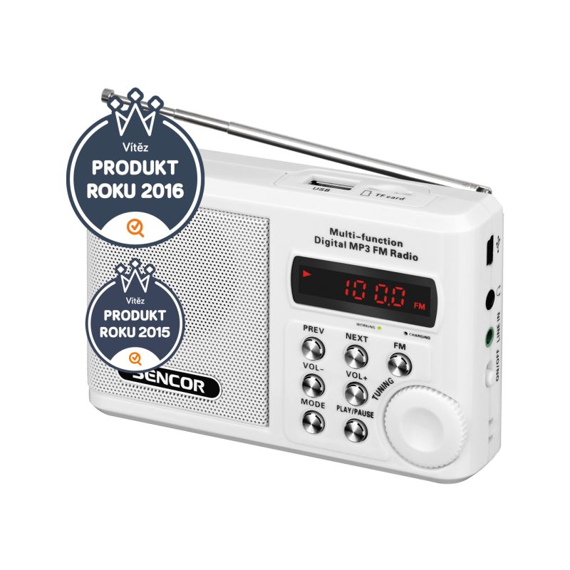 Sencor SRD 215 W - rádio s USB,MP3 - 1 Sencor SRD 215 W - rádio s USB,MP3 - 1