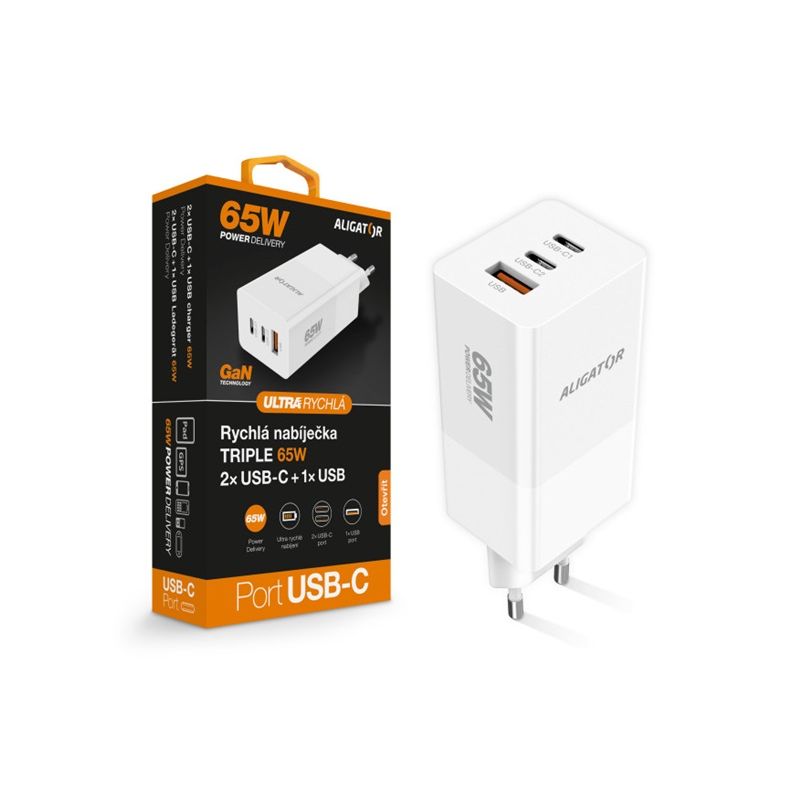 ALI Síť Nab.65W, 2xUSB-C + USB CHPD0026 - 1 ALI Síť Nab.65W, 2xUSB-C + USB CHPD0026 - 1